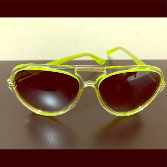 Michael Kors Neon Yellow Aviator Sunglasses